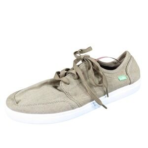 Sanuk Vagabond Lace Mens Casual Sneaker Size 9 Daily Wear Khaki Fabric